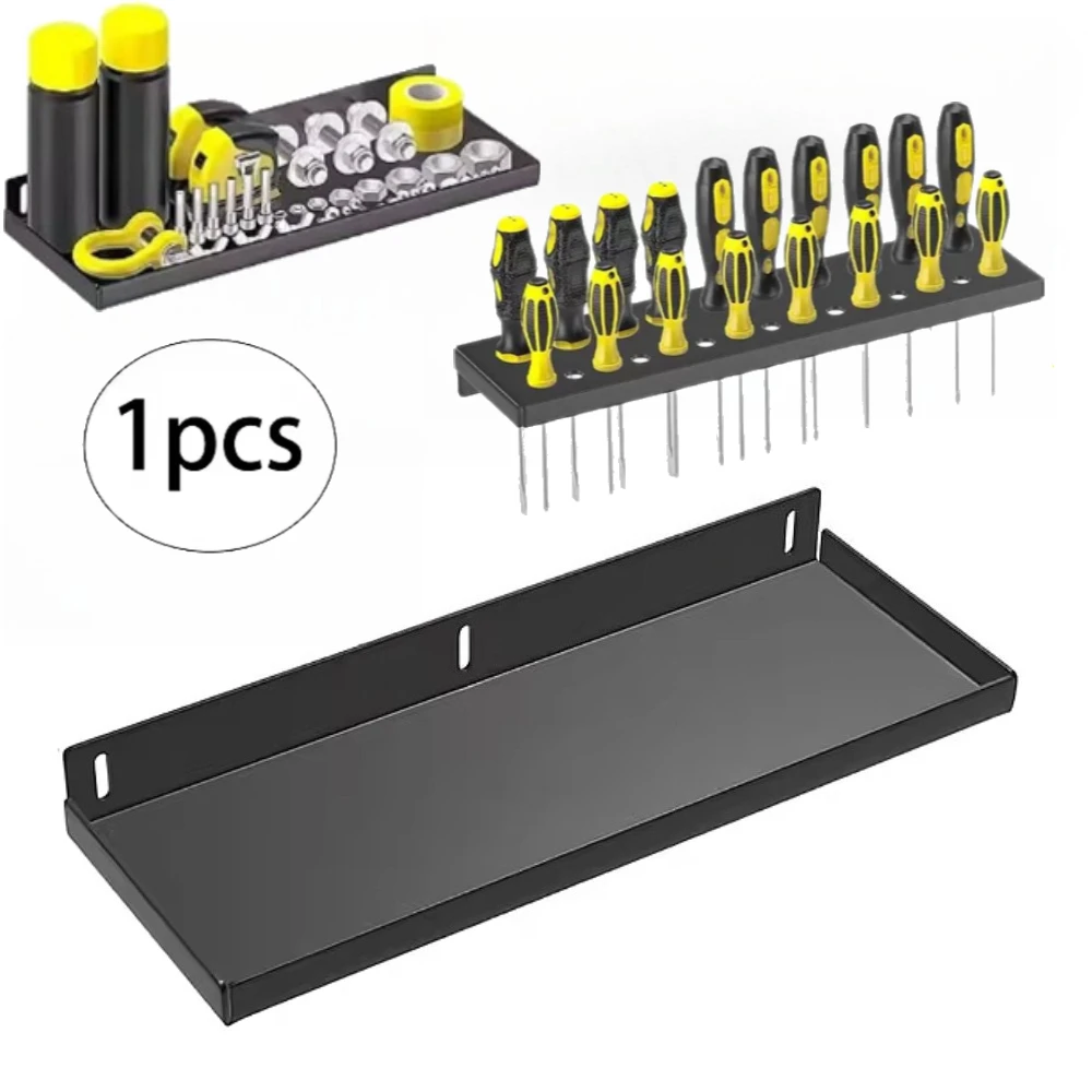 Soporte para herramientas de utilidad, montaje en pared, estante de almacenamiento de Metal resistente, bandeja de almacenamiento para llave, clavos, herramientas de carpintería, suministros de artesanía