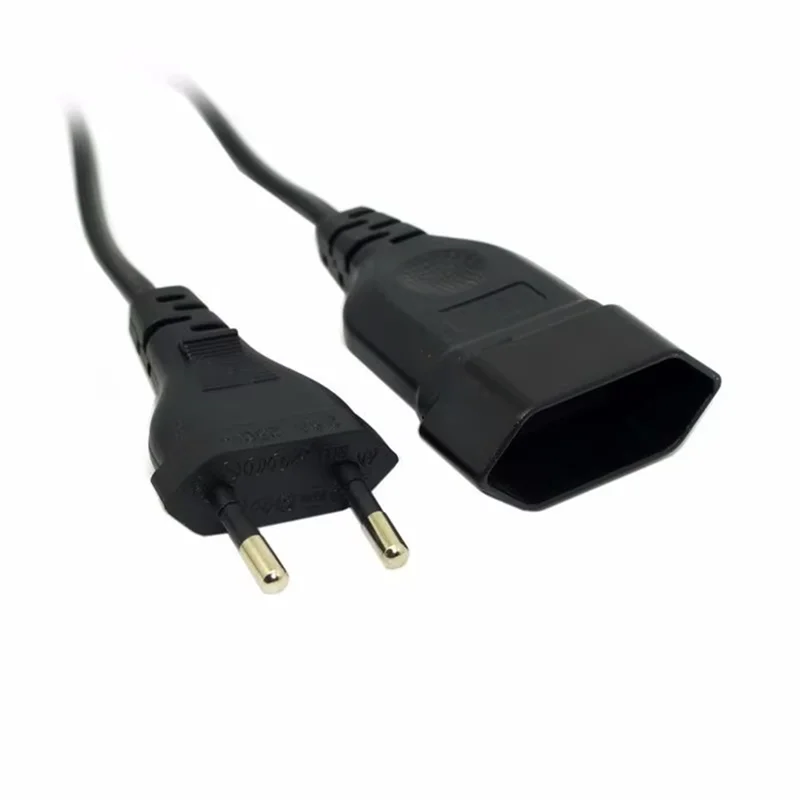 Cable de extensión de alimentación europeo UE de 2 clavijas VDE macho a hembra 1,8 m 180 cm 6 pies para computadora PC - imagen 4