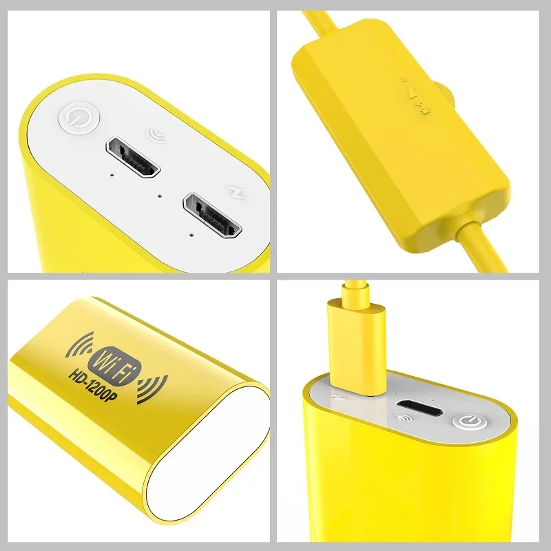 Cámara endoscópica WiFi 8MM HD1200P IP67 boroscopio de inspección USB impermeable con LED ajustable para Android IOS Iphone PC - imagen 5