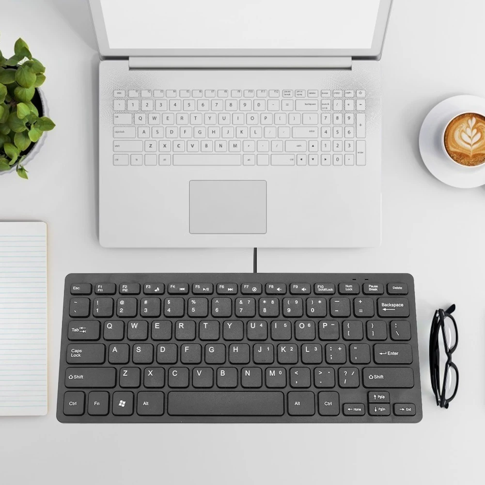 Mini teclado clásico delicado K1000, superfino, USB, con cable, 78 teclas, Kaypad para Notebook, gran oferta - imagen 4