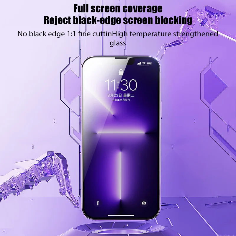 Protector de pantalla de privacidad para iPhone, vidrio templado antiespía para iPhone 14, 13, 11, 12, 15 Pro Max Mini, 15, 14 Plus, XR, XS, SE 2020, 4 unidades - imagen 4