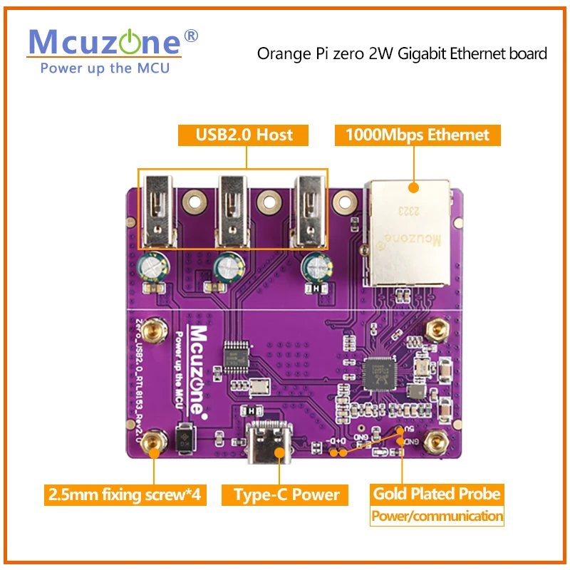 Orange Pi zero placa de expansión Gigabit Ethernet, 2W - imagen 3