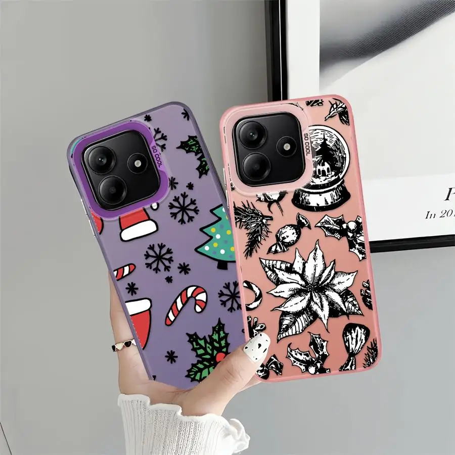 Funda para Xiaomi Redmi Note 9s 14 Pro Plus 11s 13 12 11 12s 10s 10Lite funda trasera para teléfono Feliz Navidad - imagen 4