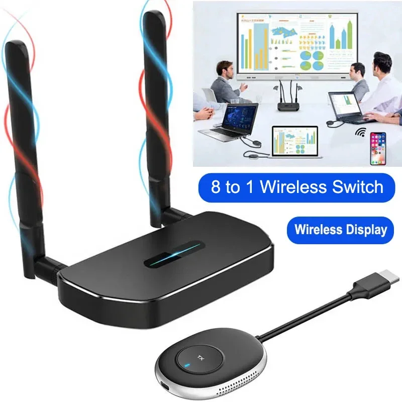 50M 5G 1080P inalámbrico WIFI HDMI transmisor de vídeo y receptor extensor adaptador de pantalla Multi TX a 1 RX Switch ordenador portátil PC a TV - imagen 2