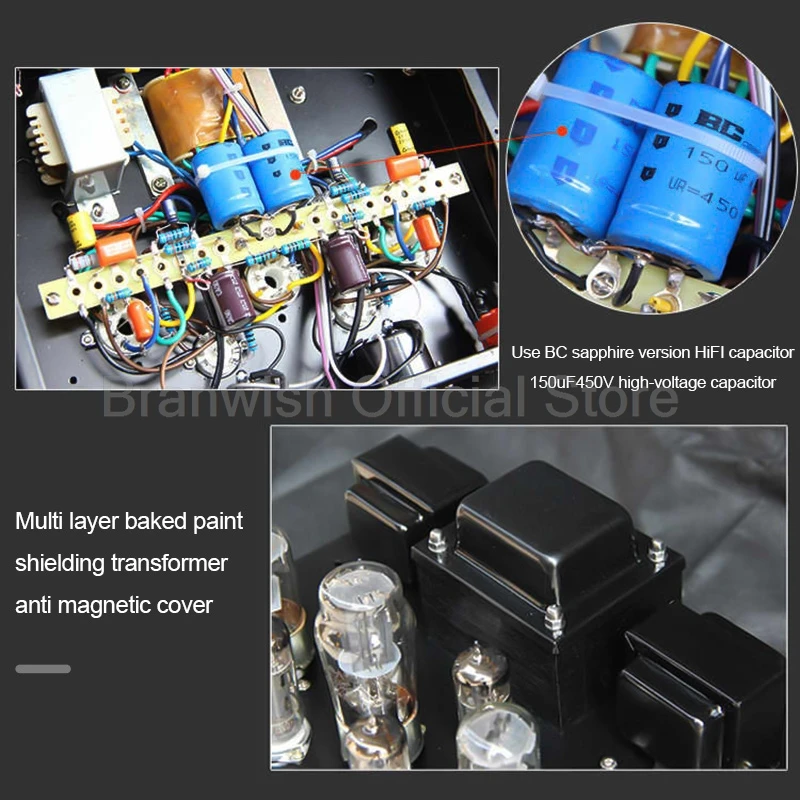 Amplificador de tubo de vacío HiFi Fever, amplificador de sonido de 220V, amplificador de vesícula biliar de salida de un solo extremo de doble canal para reproducción de música en interiores - imagen 5