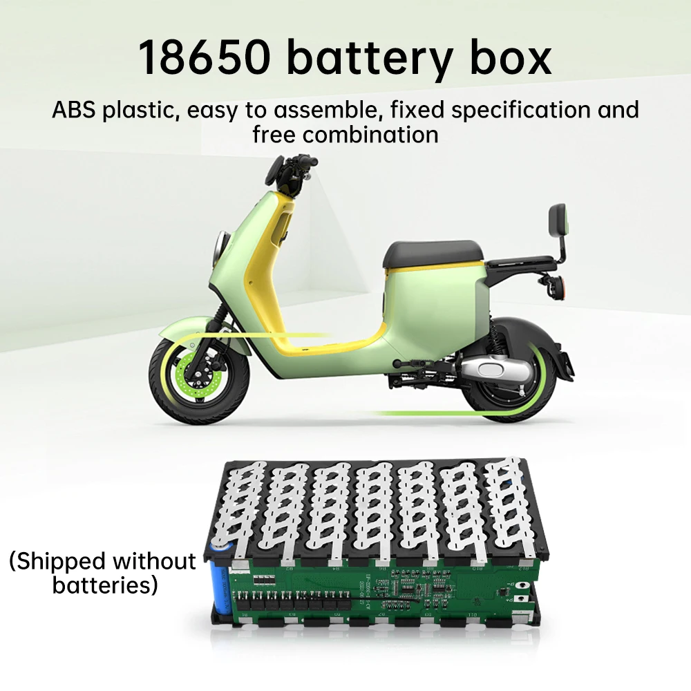 Caja de batería de litio para bicicleta eléctrica 13S 48V, soporte 13S6P 18650 con soldadura de níquel 30A BMS para uso en batería de patinete eléctrico o bicicleta eléctrica - imagen 2