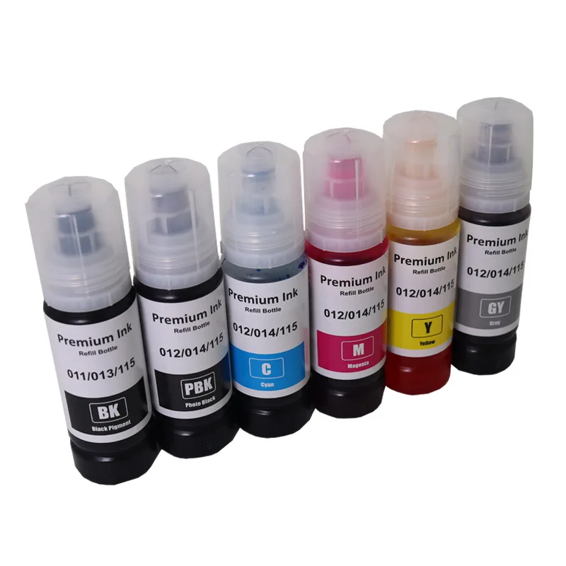 Recambio de tinta para impresora Epson L8160, L8168, L8180, L8188, ET-8500, ET-8550, EW-M873T, 70ML, 552, 011, 012, 013, 014, 554, 114, 115, 116 - imagen 3