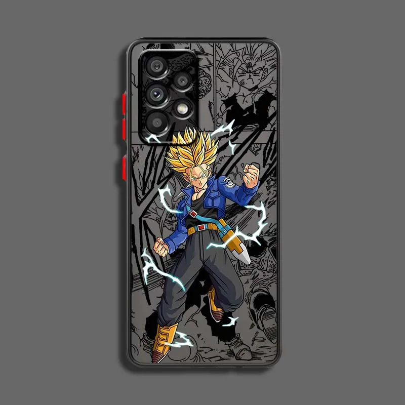 D-Dragon Ball Anime Trunks cubierta para Samsung Galaxy A71 A55 A54 A51 A16 A06 A04e 5G funda de teléfono translúcida esmerilada - imagen 4