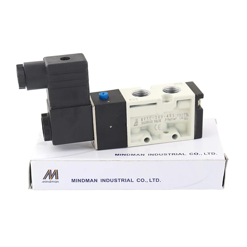 MVSC-260-4E1 Válvula solenoide MVSC MINDMAN MVSC-220-4E1 Válvula solenoide de cinco vías de dos posiciones - imagen 2