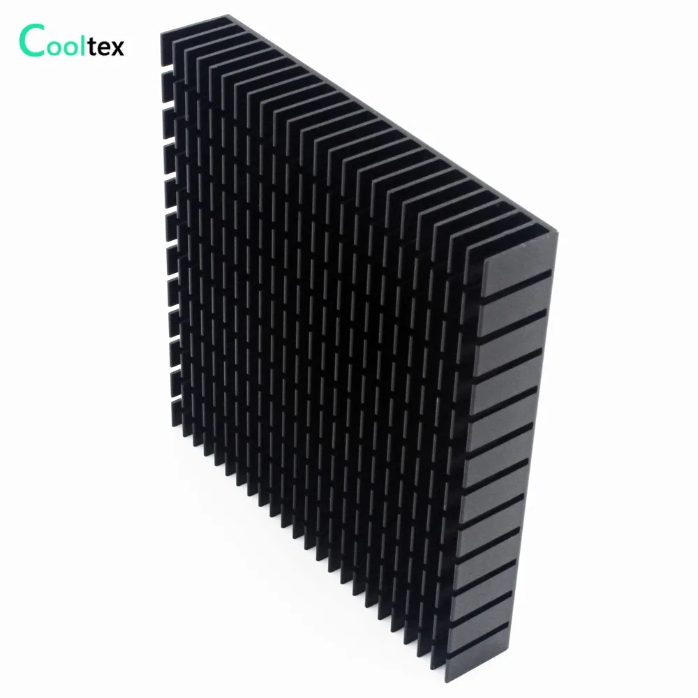 Disipador de calor de aluminio, Enfriador de radiador de disipador de calor negro de 120x120x20mm para Chip LED, refrigeración por disipación de calor electrónica - imagen 4