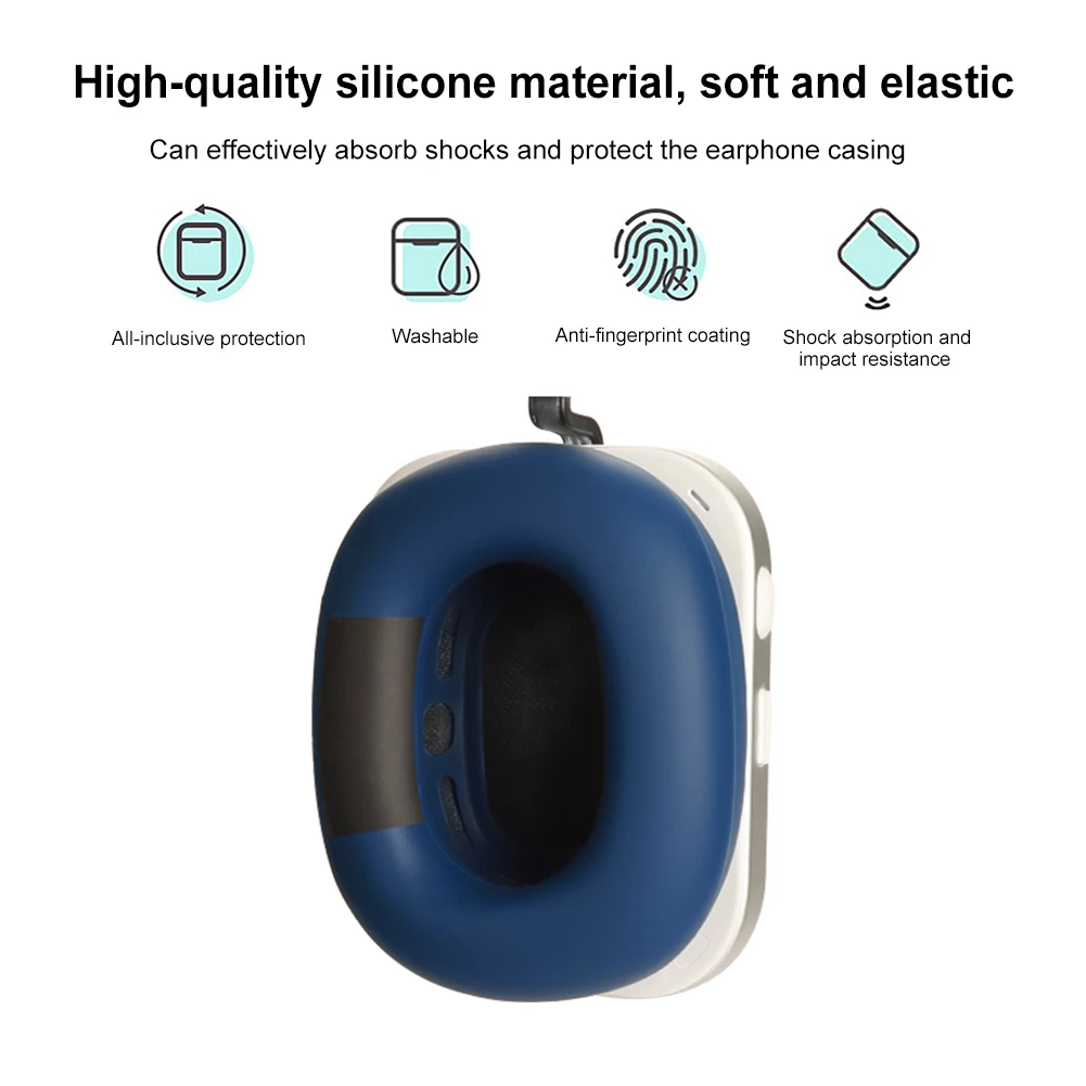 Almohadillas de silicona para los oídos, funda de cojín para auriculares, funda para auriculares, cojines anticaída, 2 uds. - imagen 5