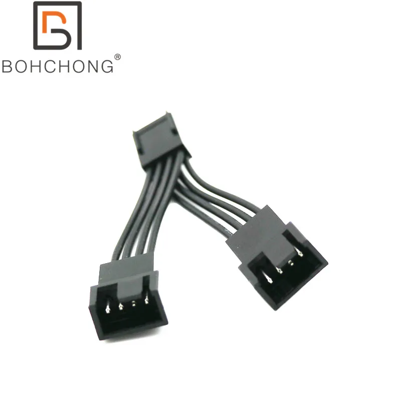 Placa base supercorta disponible, 5CM, 10CM, 15CM, 4 pines, PWM, Cable de alimentación divisor 1007, 22AWG, ventilador Y Cable adaptador macho a hembra