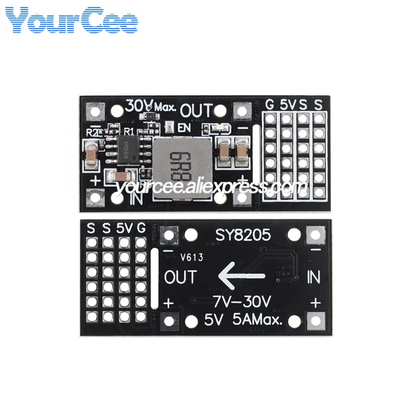 2 uds/1 unidad MP2482 SY8205 DCto DC reductor módulo de potencia Buck 7V-30V a 5V 5A placa de alimentación de engranaje de dirección - imagen 5