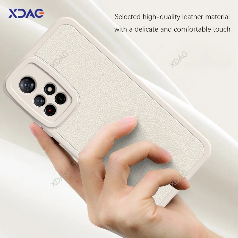 Xiaomi Poco M4 Pro 5G Funda Piel Cordero – Litchi Protección Lente - imagen 2