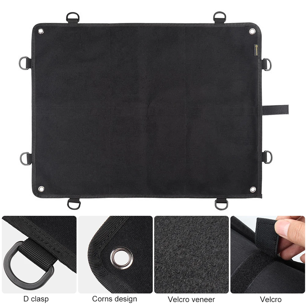 Soporte de Panel de exhibición de parche colgante, organizador de parches, marco de soporte de almacenamiento de parches para emblemas de gancho y bucle de moral del ejército militar - imagen 3