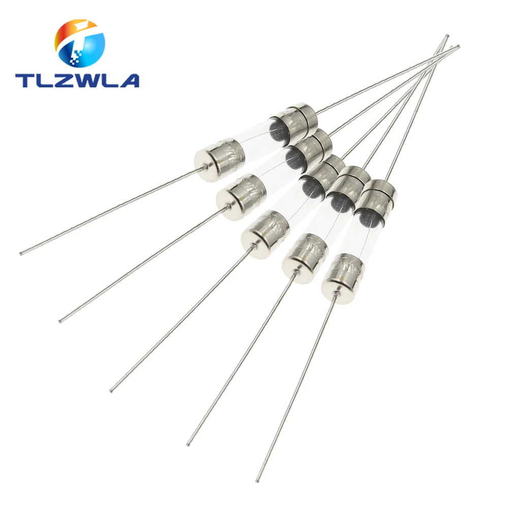 10 Uds 5*20mm doble tapa fusible de vidrio rápido fusible de tubo de soplado lento con un pin 5x20mm 250V 0.5A 1A 2A 3A 4A 5A 6A 7A 8A 10A 12A 15A 20A - imagen 2