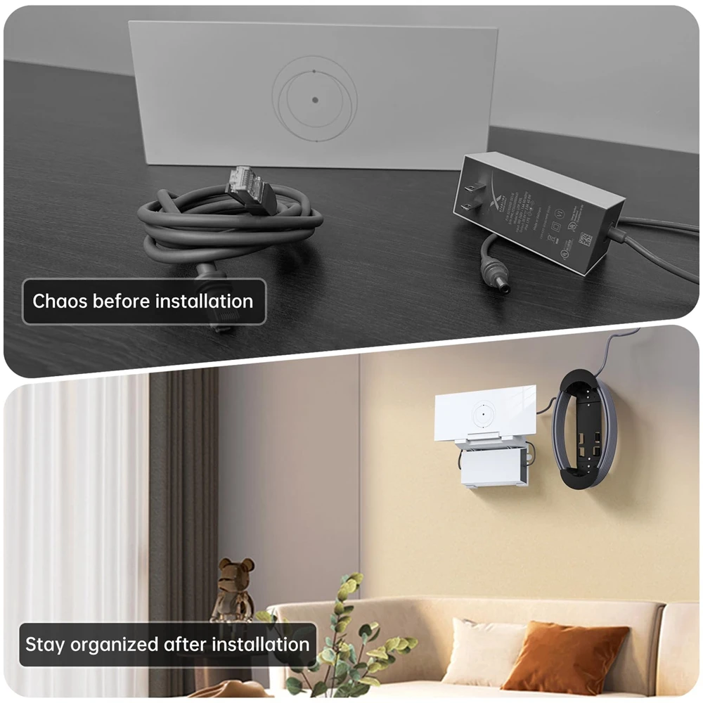 Soporte de enrutador 2 en 1 para Starlink Gen 3 y soportes de fuente de alimentación StarLink V3, Kit de Internet, montaje de soporte de pared para ahorro de espacio - imagen 4