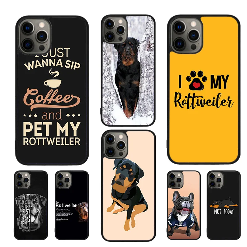 Bonita funda para teléfono móvil con perro Rottweiler para iPhone 17 Air 16 15 14 12 13 11 Pro MAX apple Plus Coque