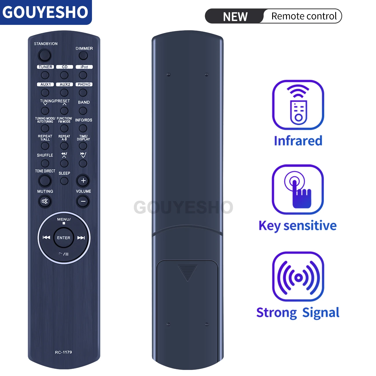 Nuevo mando a distancia adecuado para Teac, RC-1179, CR-H500, AV, reproductor de sistema de Audio - imagen 3