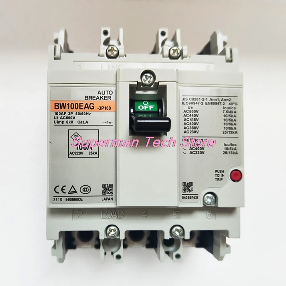 Interruptor de aire del disyuntor del producto de control industrial BW100EAG 3P 100A BW100EAG-3P100