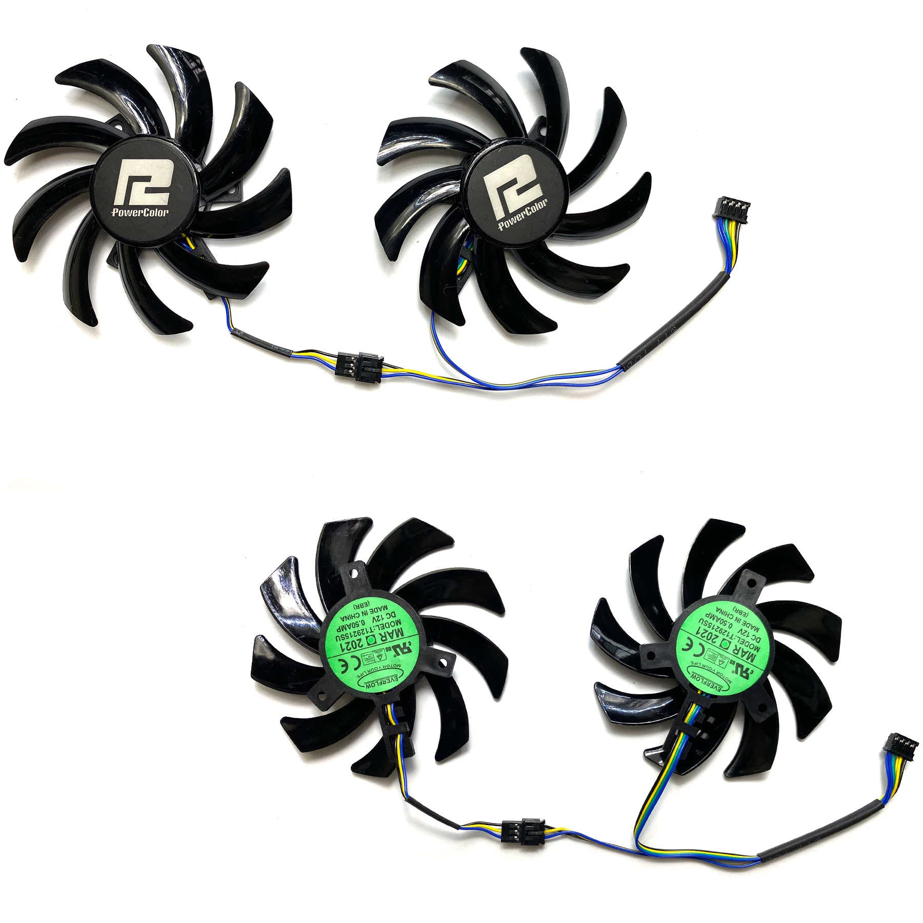 Nuevo para POWERCOLOR RX 5700 XT 6500XT 6600 6600XT 5700XT 6700 6700XT Fighter versión competitiva ventilador de repuesto para tarjeta gráfica - imagen 4