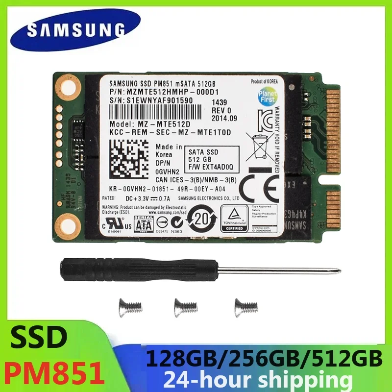 Unidad de estado sólido interna Samsung PM851 mSATA SSD 128GB 256GB 512GB SSD interno 1,8 pulgadas Nvme SATAIII para ordenador portátil Dell HP Lenovo - imagen 2