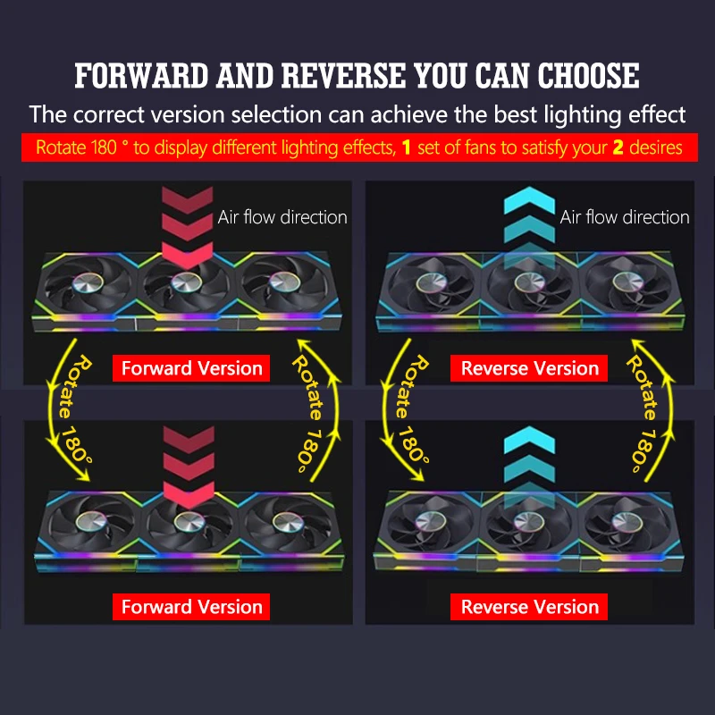 JUMPEAK DS120 ventilador de refrigeración ARGB que cambia la cara 360mm 240mm empalme Modular apilable 120mm ventiladores RGB para juegos PC caja CPU Cooler - imagen 2