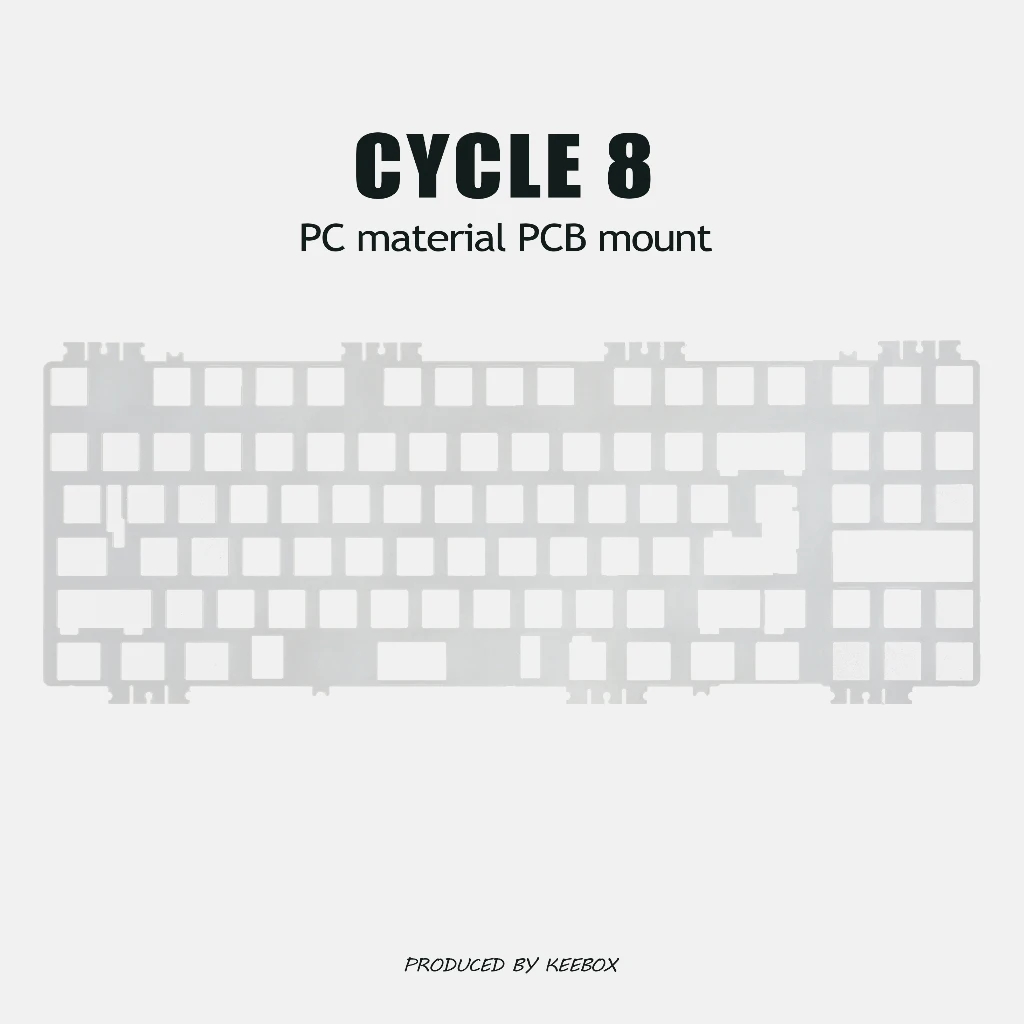 Keebox TKD Cycle8 placa de montaje PCB, Teclado mecánico, placa personalizada, PC PP POM FR4 ALU, Keybaord, placa de fibra de carbono, bricolaje - imagen 3