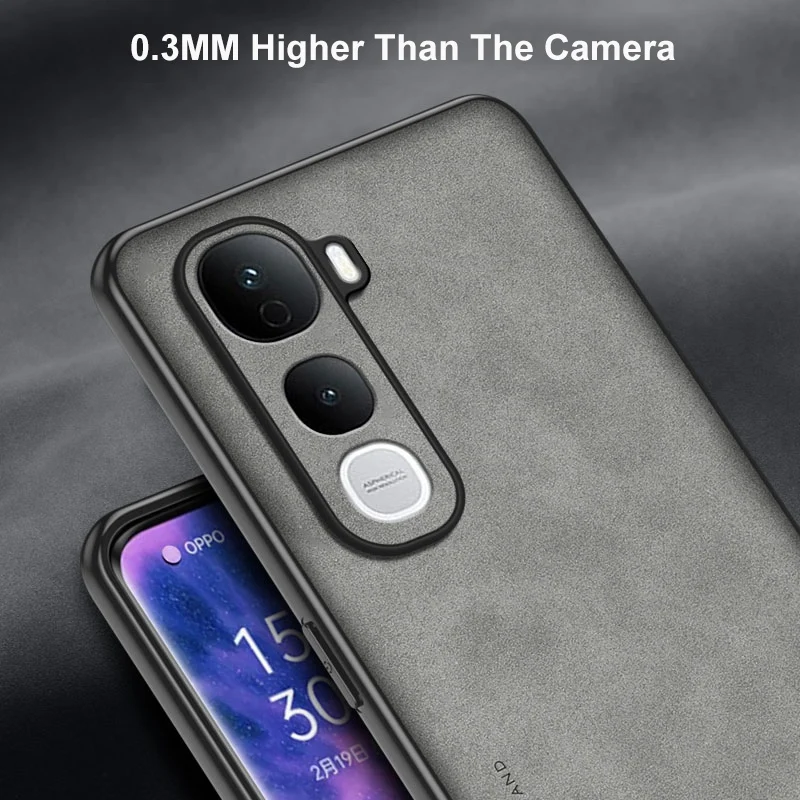 Para Vivo Y400 5G funda de teléfono de cuero PU de lujo para Vivo Y400 5G funda trasera de silicona mate a prueba de golpes protección completa Coque - imagen 5