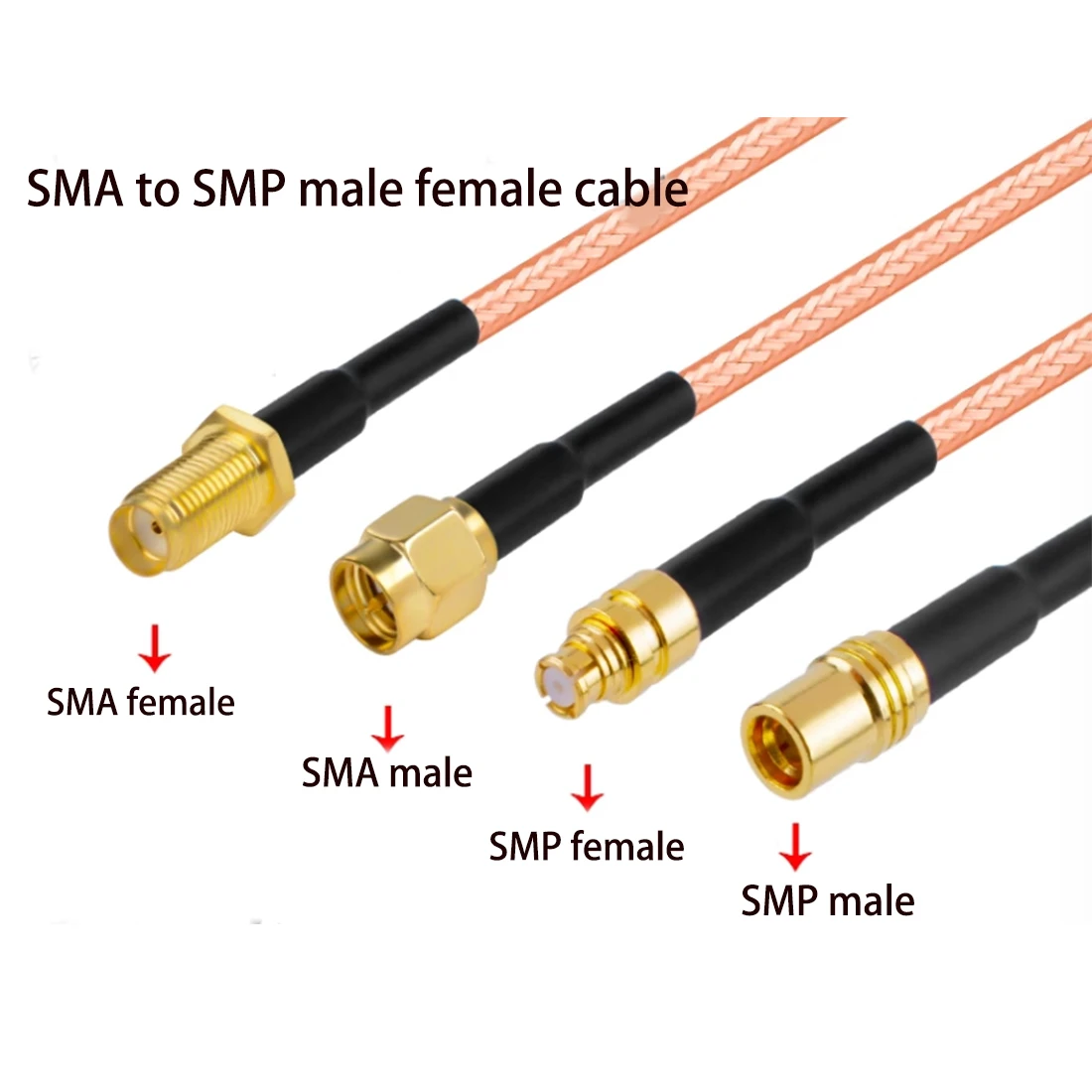 1 unidad SMA macho hembra a SMP enchufe Jack adaptador de Cable coaxial RF ERG316 10CM/30CM nuevo
