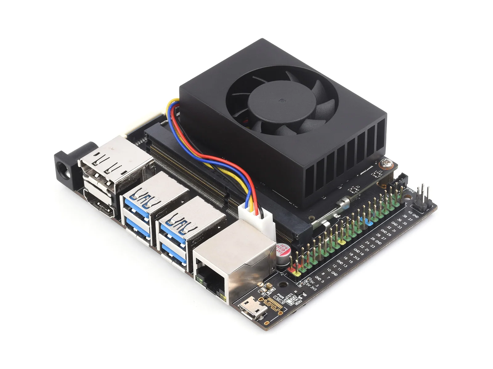 Waveshare Ventilador de refrigeración dedicado para Jetson Nano, ventilador de velocidad ajustable incorporado, compatible con JETSON NANO MINI - imagen 2