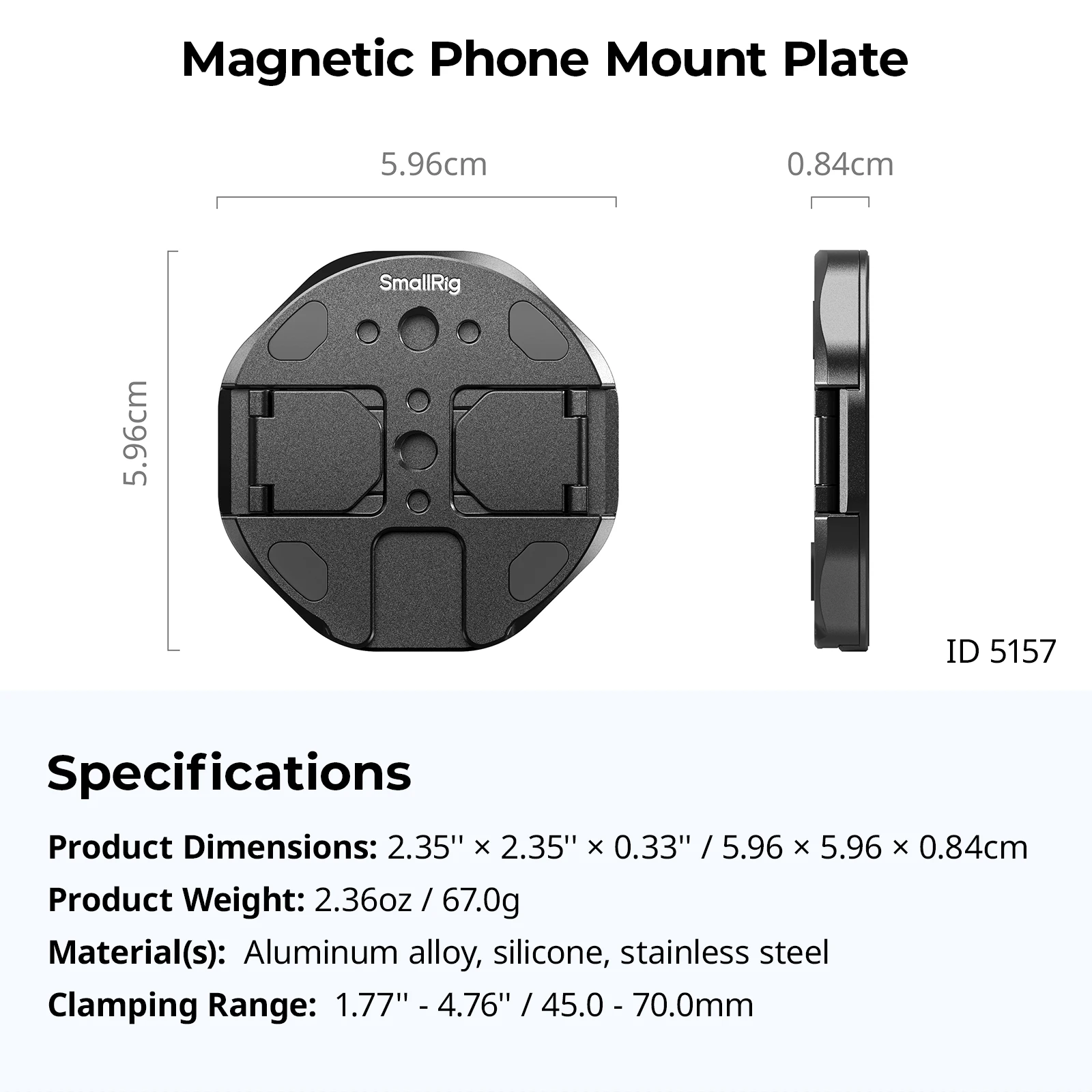 Soporte SSD magnético SmallRig para MagSafe, abrazadera de teléfono acoplable para SSD externo para Samsung SanDisk para accesorios cruciales - imagen 5