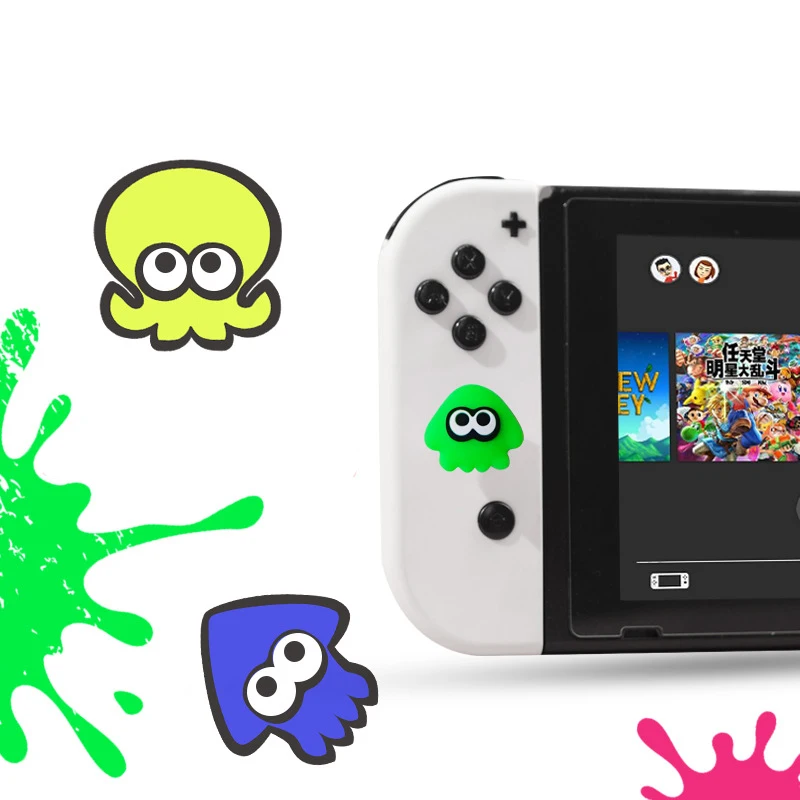 Cubierta protectora para el pulgar, accesorio analógico de silicona, 4 piezas, Compatible con Nintendo Switch/OLED/Lite/Xbox/PS4/PS5 Octopus Squid - imagen 5