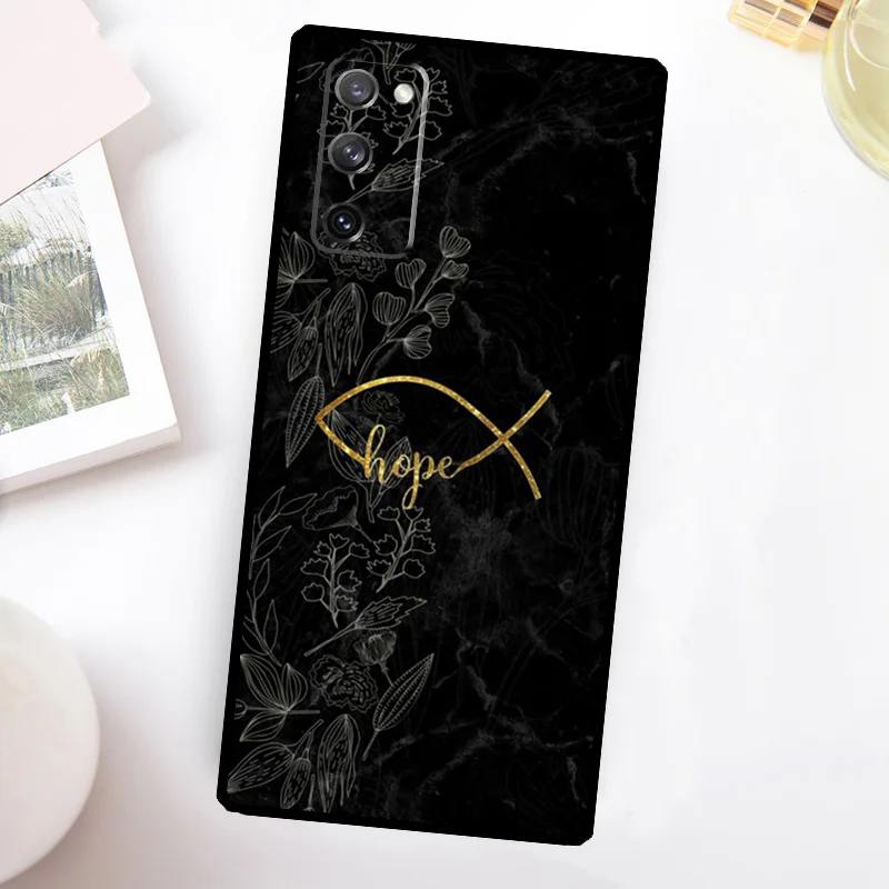 Funda de teléfono con cita cristiana versículo bíblico para Samsung Galaxy S23 S24 Ultra S22 S20 S21 FE Note 20 10 S8 S9 S10 Plus - imagen 4