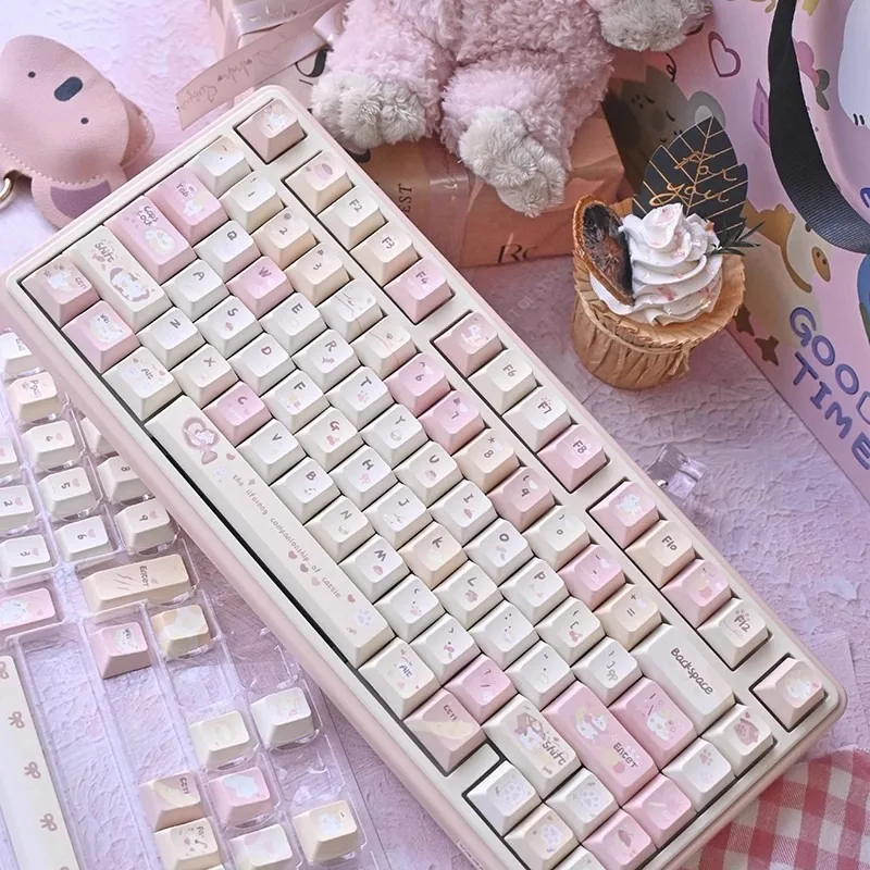 Teclas con temática Karami, teclas con 138 teclas PBT, perfil MDA de sublimación, teclas rosas personalizadas, accesorios de teclado mecánico para juegos, regalos - imagen 4