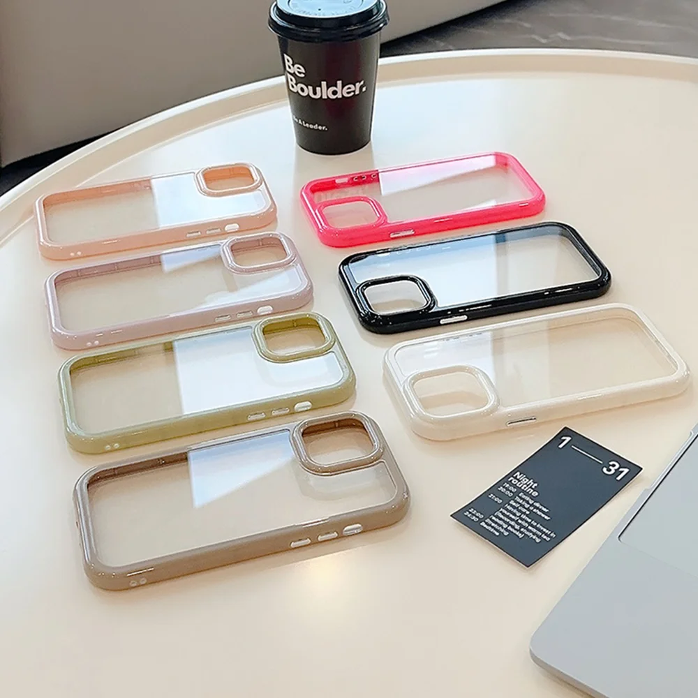 Lindas fundas de teléfono transparentes para iPhone 11, 12, 13, 14, 15, 16 Plus Pro Max, X, XS, XR, PC, funda de teléfono magnética acrílica - imagen 2