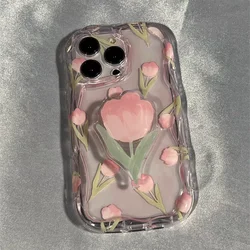 Funda Transparente Soporte Tulipanes Xiaomi Redmi y Poco Antigolpes