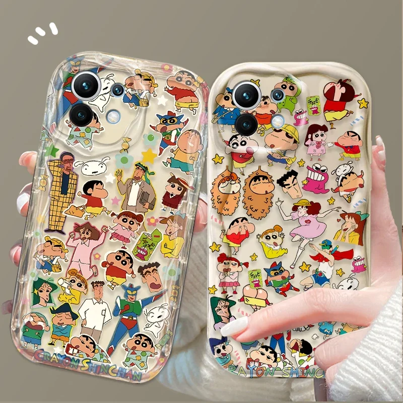 Funda C-Crayon S-ShinChan para Xiaomi Poco X6 X7 X3 X5 F6 F5 NFC F4 F3 M6 Pro 4G Mi 13 12 11 Lite 5G 14 13T 14T Pro C65 C75 M5S - imagen 3