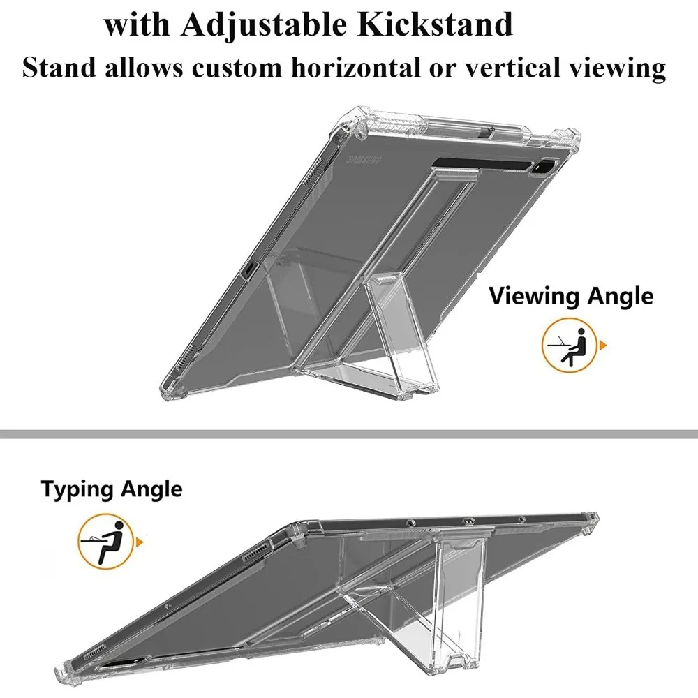 Funda de TPU para Samsung Galaxy Tab S9 S8 Plus 12,4 funda con soporte de PC para Galaxy S7 PLUS FE 12,4 Tab S6 Lite 10,4 S9 11 "A8 10,5 Funda - imagen 2
