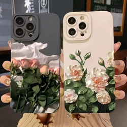 Funda de silicona con flor rosa para Samsung Galaxy