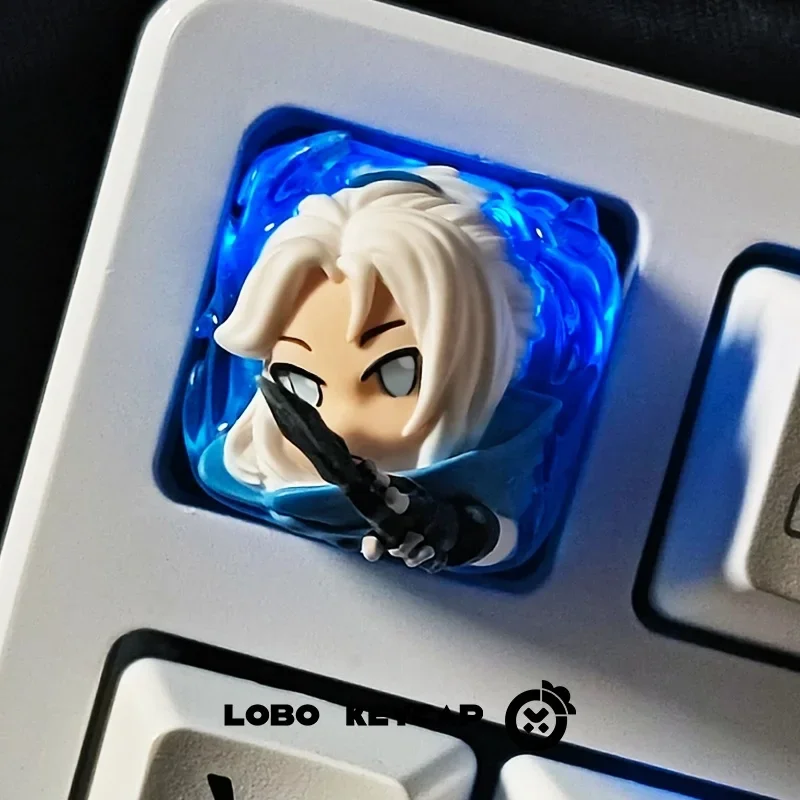 Lobo Jett Keycaps VALORANT Anime Keycap duel Teclado mecánico Keycaps resina transparente personalizado Pc accesorios jugador regalo - imagen 4
