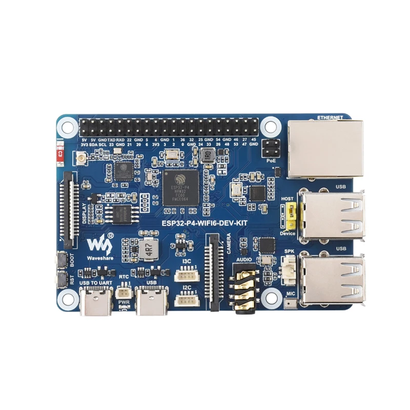 Placa de desarrollo Waveshare ESP32-P4-WIFI6-DEV-KIT ESP32-P4 ESP32-P4 de alto rendimiento/ESP32-C6 compatible con Wi-Fi 6/Bluetooth 5/BLE 5 - imagen 2