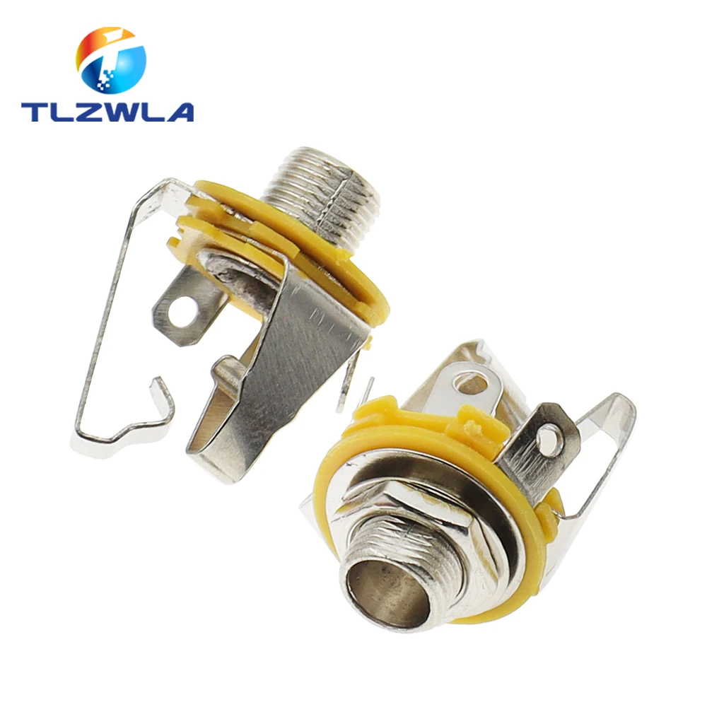 1 Uds 6,35mm/6,5mm conector estéreo de 3 polos conector hembra de Audio 6,35 tipo soldadura enchufe de Panel piezas de bricolaje - imagen 3