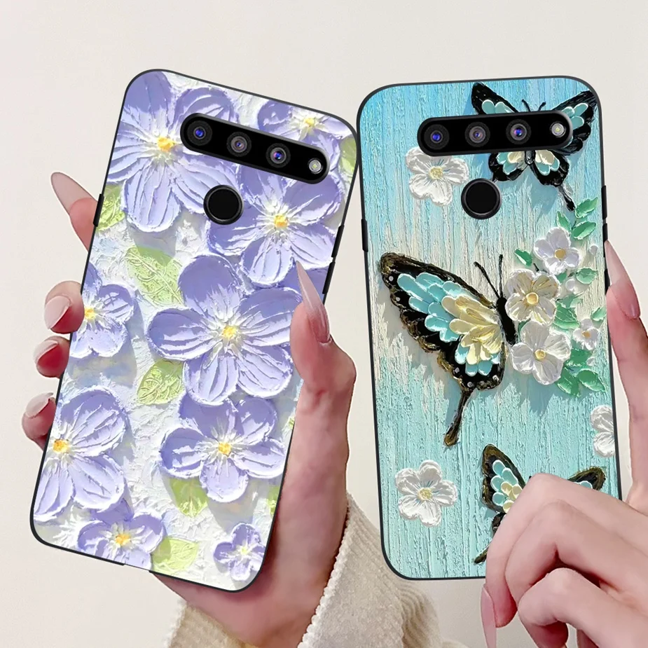 Para LG V50s ThinQ 5G funda LM-V510N funda pintada de lujo para LG V40 thinQ funda de teléfono suave de TPU para LG V50 ThinQ V50ThinQ 5G Fundas - imagen 3