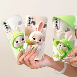 Para Samsung Galaxy A50 A30s A50s funda bonita funda de dibujos animados de conejo funda de silicona suave para Samsung A50 A 30 s Galaxy A30s A50s Shell
