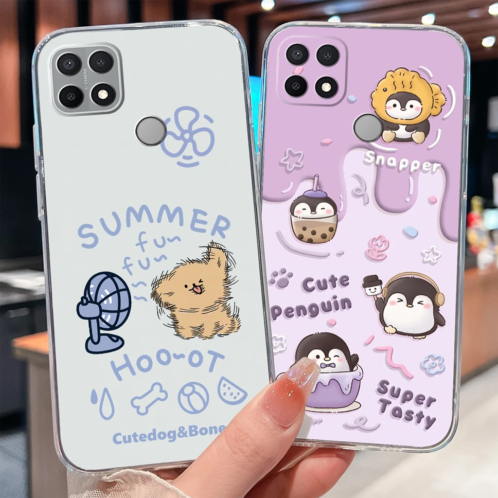 Para Oppo A35 A15 A15S Funda encantadora astronauta suave delgada TPU transparente Funda de teléfono de silicona para Oppo A 35 A 15 Funda ligera - imagen 5