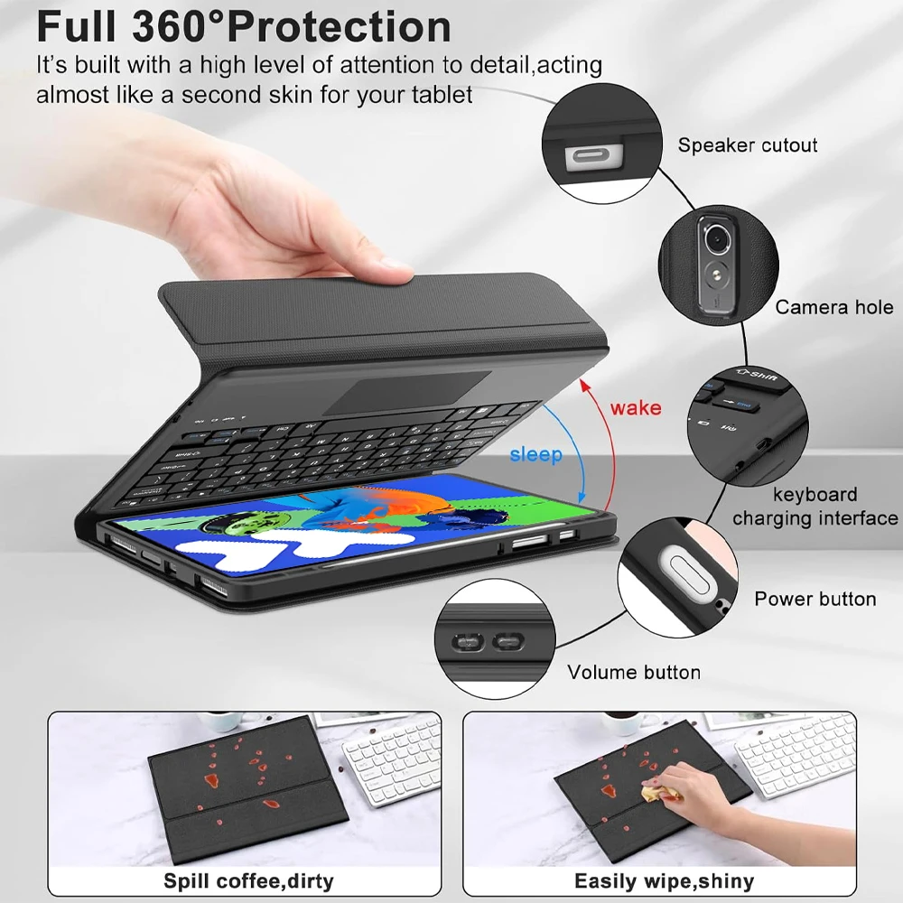 Funda para Lenovo Xiaoxin Pad pro 12,7 pulgadas 2025, funda magnética para teclado Bluetooth para Idea Tab pro 12,7 TB373FU/375FC - imagen 2