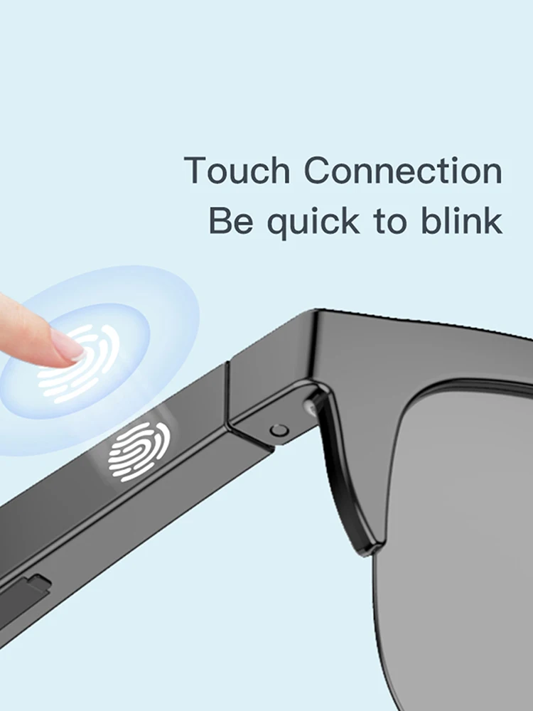 Gafas de sol multifuncionales, auriculares inalámbricos de conducción de aire, llamada de voz inteligente, auriculares para deportes al aire libre - imagen 5
