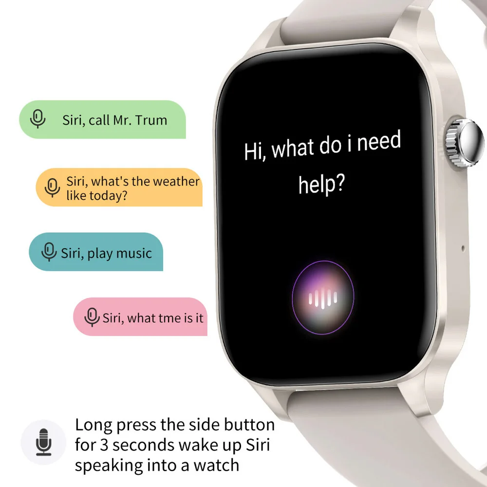 BT llamada Smartwatch 1,85 pulgadas 240*286 HD pantalla cuadrada 250mAh Battary relojes inteligentes deportes Control remoto Monitor de ritmo cardíaco durante el sueño - imagen 4