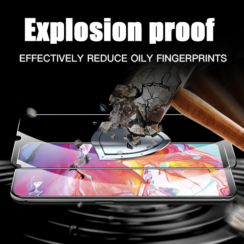 3 uds vidrio templado para Samsung Galaxy A50 A70 A40 A20E A30S A21S A31 A51 A71 Protector de pantalla para Samsung A12 A52 A02S A32 A22 - imagen 4